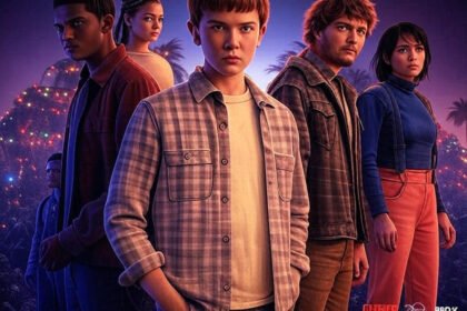 Montagem com Stranger Things, The Last of Us e Wandinha, séries de 2025 na Netflix, Disney+ e Max